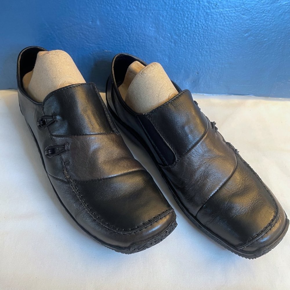 Rieker Antistress Womens Cassie Casual Shoe ~ Black/Brown ~ Sz 40 (8.5 US) ~ EUC